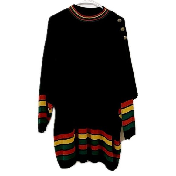 Monarch Wear Black Sweater with Button Detail - Picture 1 of 4